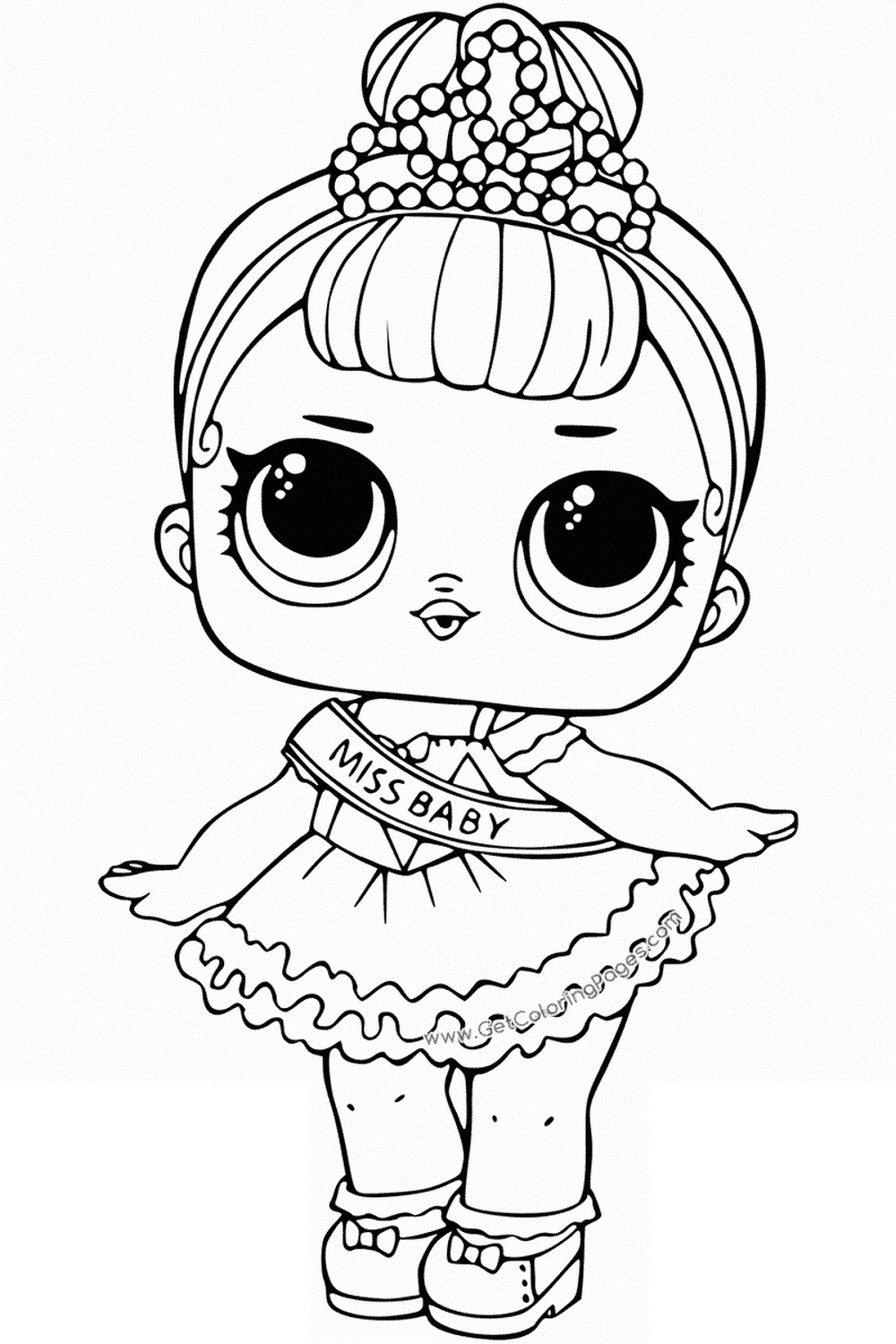 Coloring Pages of LOL Surprise Dolls. 80 Pieces of Black ...