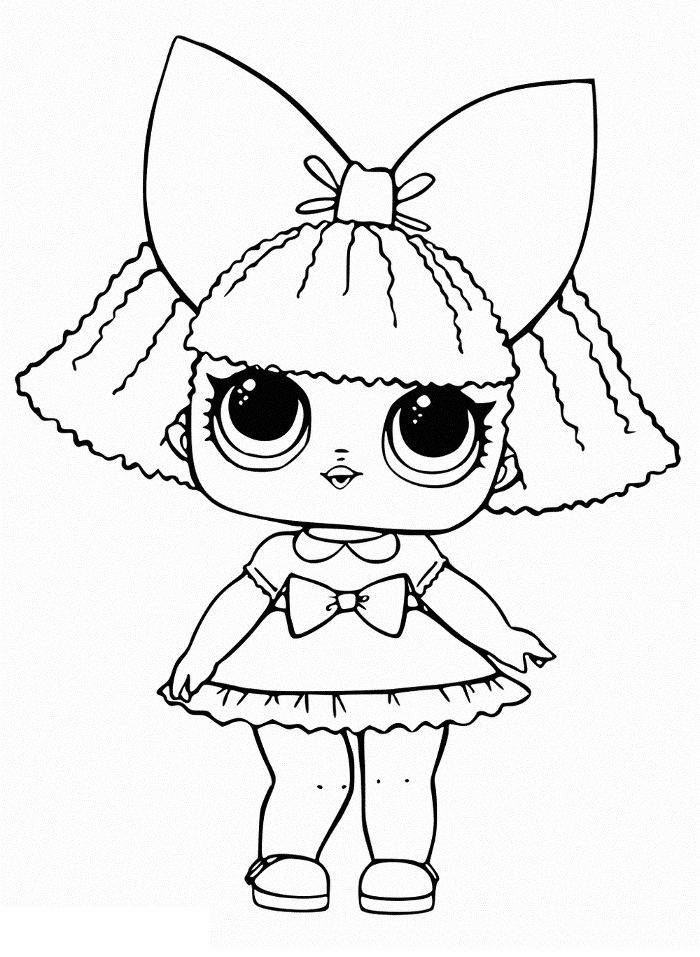 Coloring Pages of LOL Surprise Dolls. 20 Pieces of Black and White ...