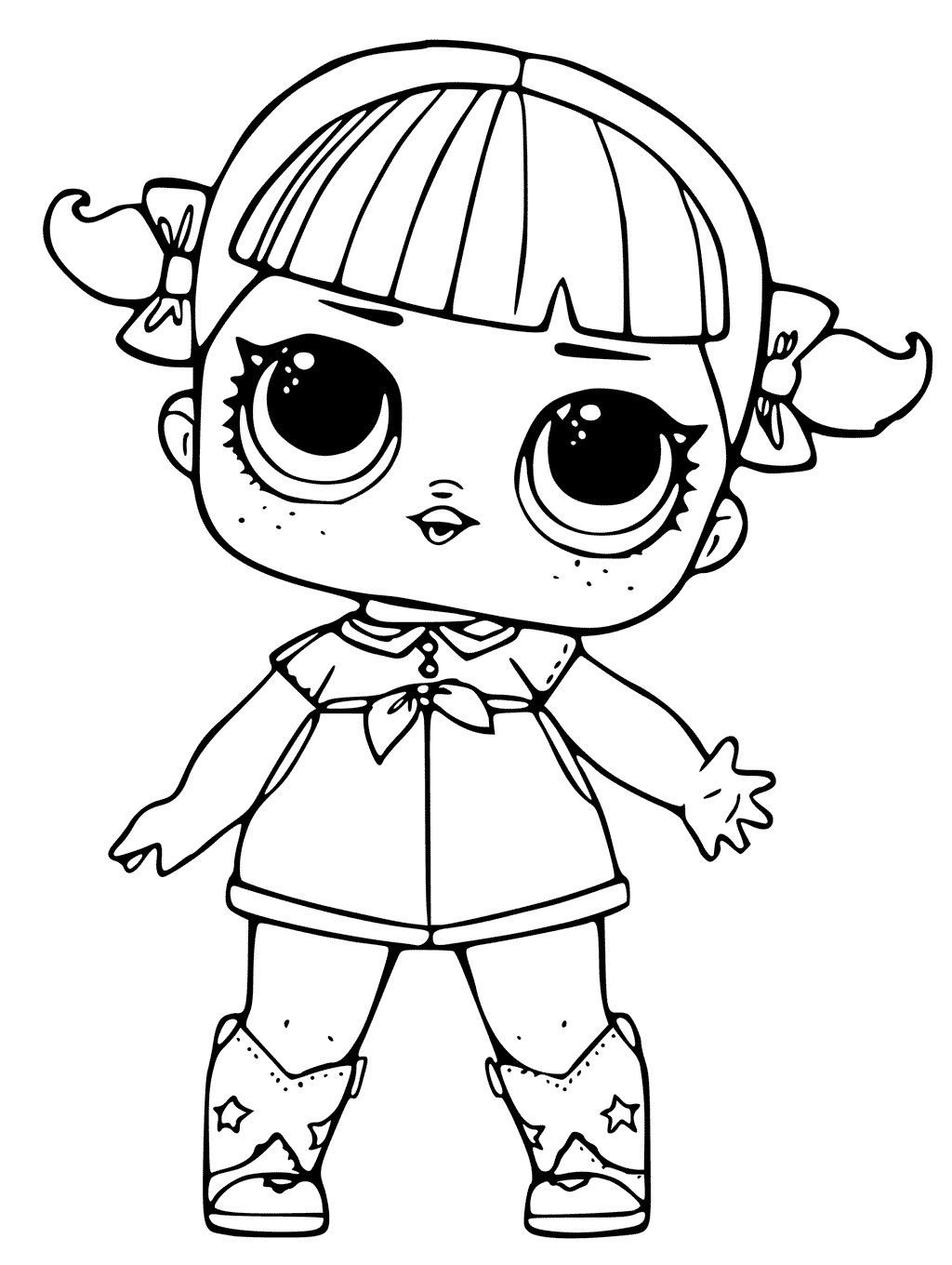 Coloring Pages of LOL Surprise Dolls. 80 Pieces of Black