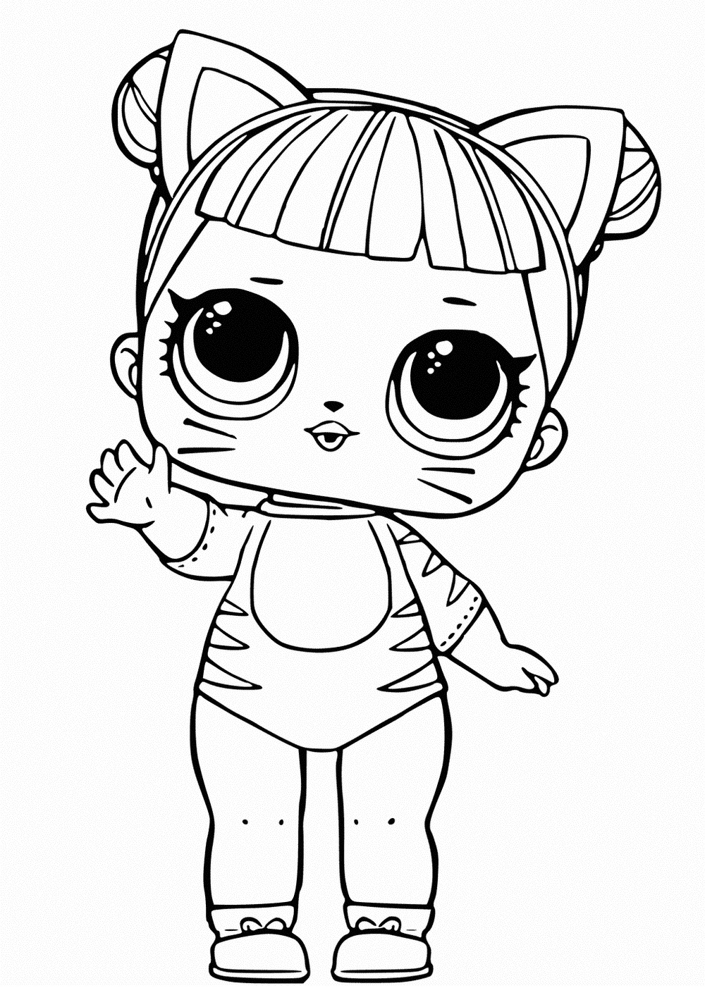 Coloring Pages of LOL Surprise Dolls 80 Pieces of Black