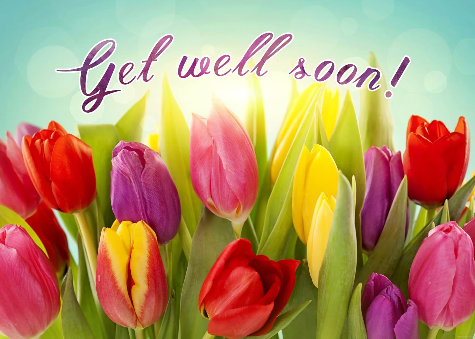 Get Well Soon Card With Flowers