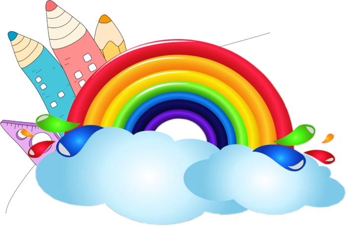 Imágenes PNG de arco iris sobre fondo transparente