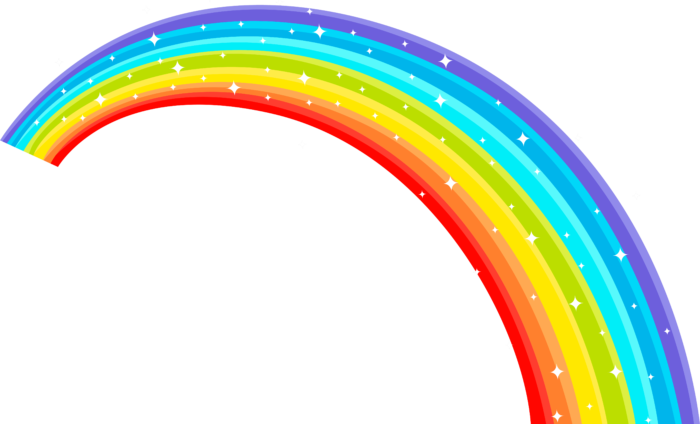 Rainbow PNG Pics on a Transparent Background. Over 100 Free Cliparts