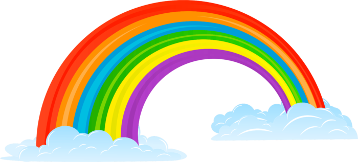 Rainbow PNG Pics on a Transparent Background. Over 100 Free Cliparts