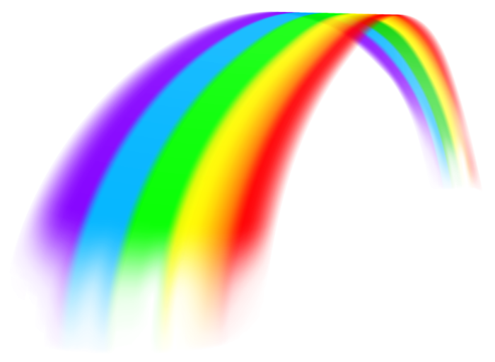 Regenbogenbilder in PNG auf einem transparenten Hintergrund