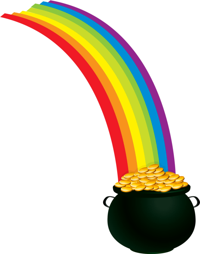 Imágenes PNG de arco iris sobre fondo transparente