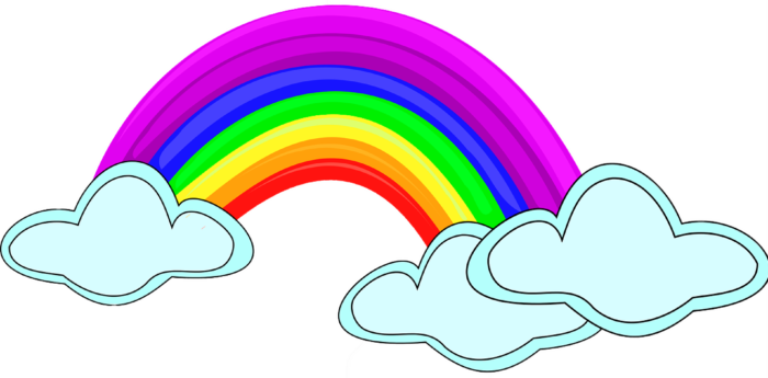 Rainbow PNG Pics on a Transparent Background. Over 100 Free Cliparts