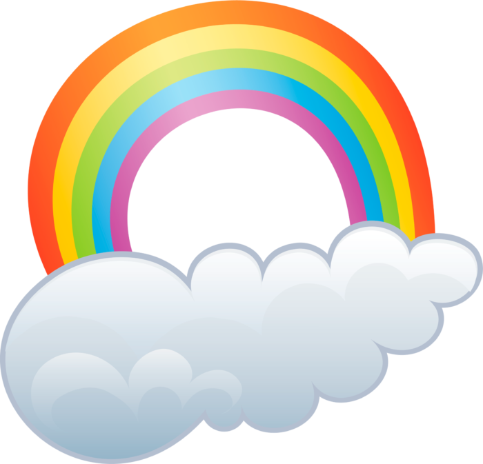 Rainbow PNG Pics on a Transparent Background. Over 100 Free Cliparts