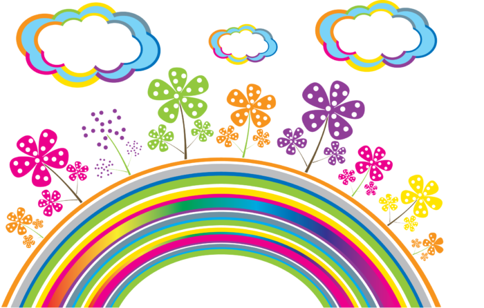 Rainbow PNG Pics on a Transparent Background. Over 100 Free Cliparts