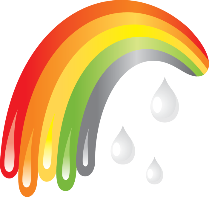 Regenbogenbilder in PNG auf einem transparenten Hintergrund