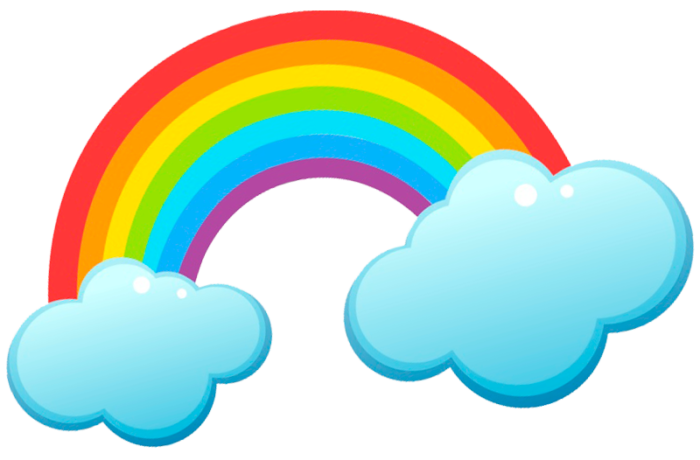 Rainbow PNG Pics on a Transparent Background. Over 100 Free Cliparts