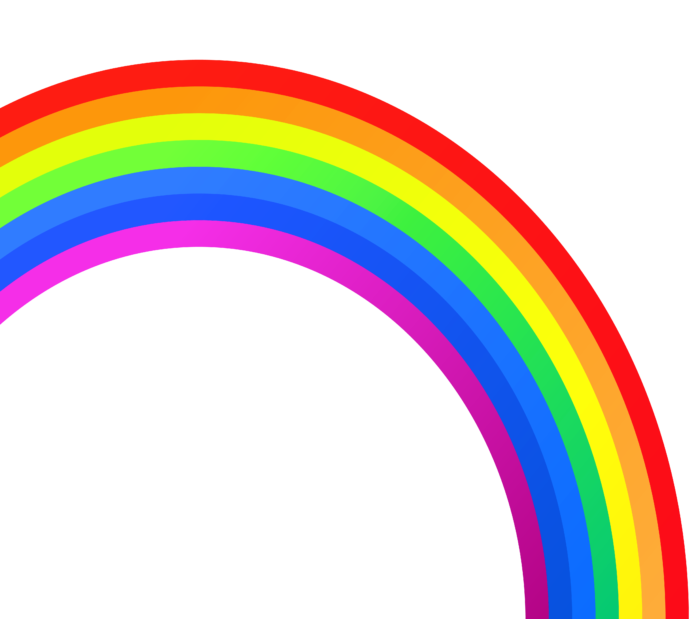 Imágenes PNG de arco iris sobre fondo transparente