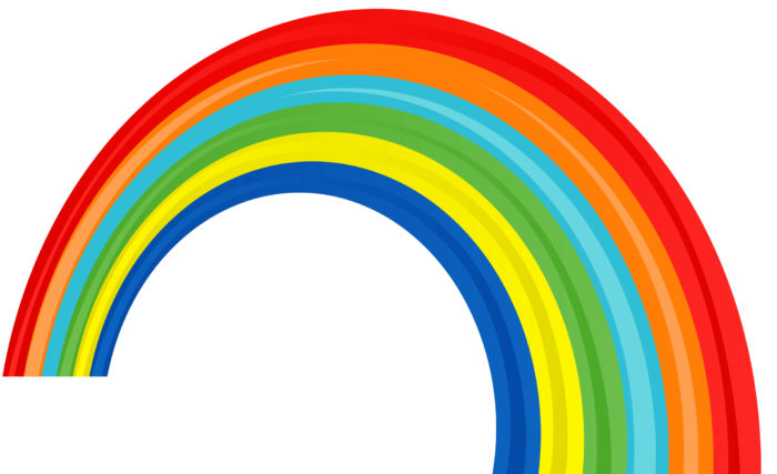 Rainbow PNG Pics on a Transparent Background. Over 100 Free Cliparts