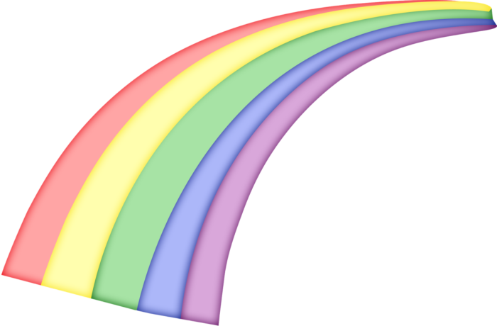 Imágenes PNG de arco iris sobre fondo transparente