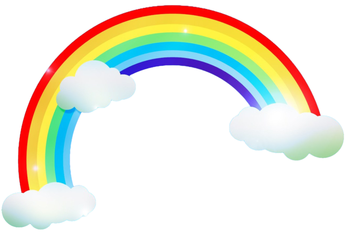 Imágenes PNG de arco iris sobre fondo transparente