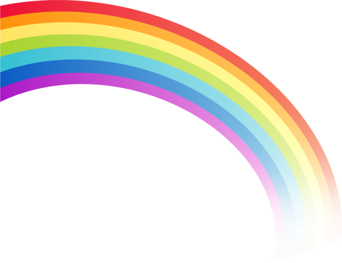 Imágenes PNG de arco iris sobre fondo transparente