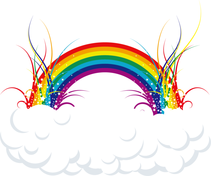 Rainbow PNG Pics on a Transparent Background. Over 100 Free Cliparts