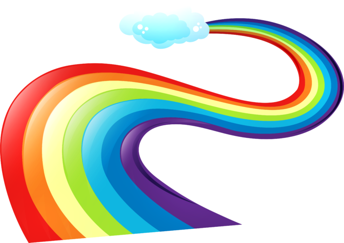 Rainbow PNG Pics on a Transparent Background. Over 100 Free Cliparts