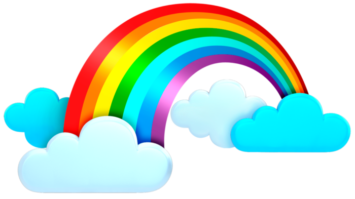 Rainbow PNG Pics on a Transparent Background. Over 100 Free Cliparts