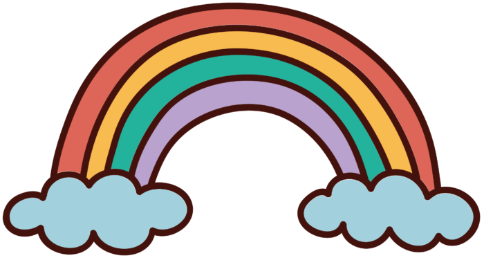 Rainbow PNG Pics on a Transparent Background. Over 100 Free Cliparts