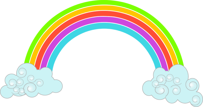 Rainbow PNG Pics on a Transparent Background. Over 100 Free Cliparts