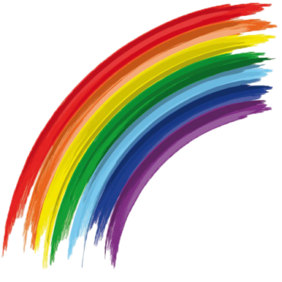 Imágenes PNG de arco iris sobre fondo transparente