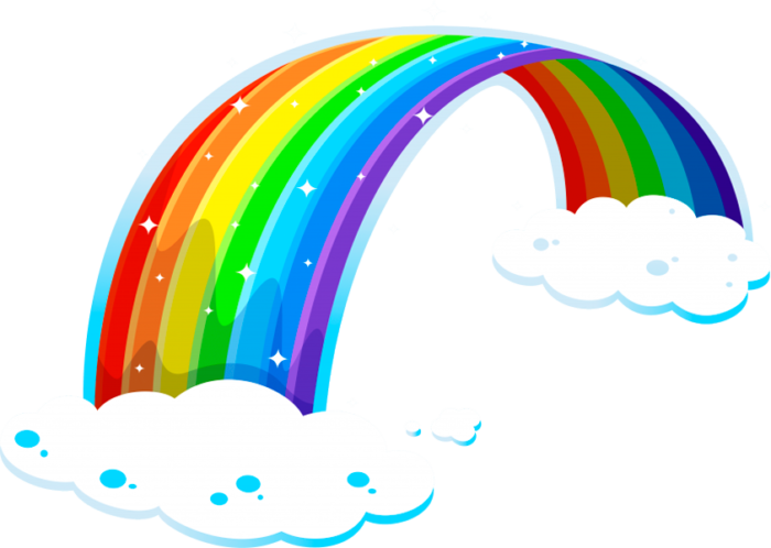 Rainbow PNG Pics on a Transparent Background. Over 100 Free Cliparts