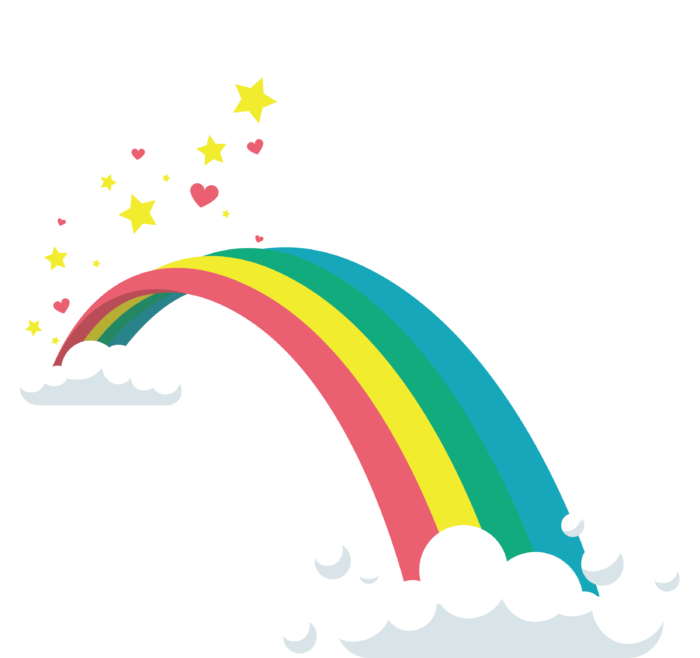 Rainbow PNG Pics on a Transparent Background. Over 100 Free Cliparts