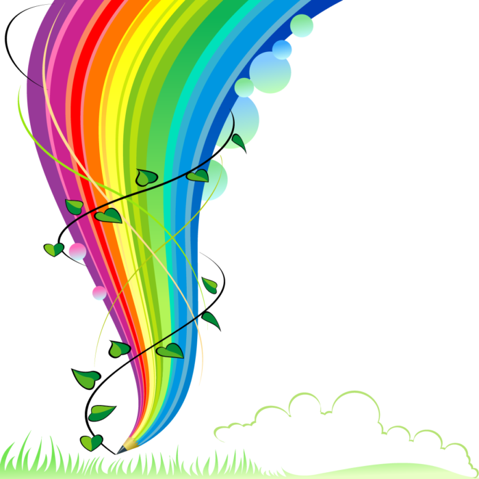 Rainbow PNG Pics on a Transparent Background. Over 100 Free Cliparts