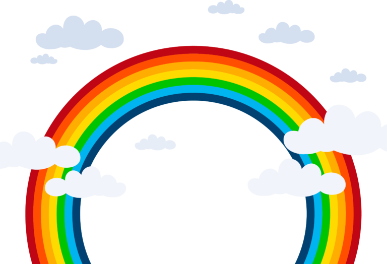 Rainbow PNG Pics on a Transparent Background. Over 100 Free Cliparts