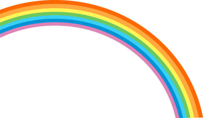 Regenbogenbilder in PNG auf einem transparenten Hintergrund