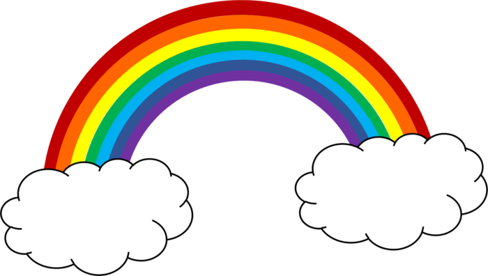 Rainbow PNG Pics on a Transparent Background. Over 100 Free Cliparts