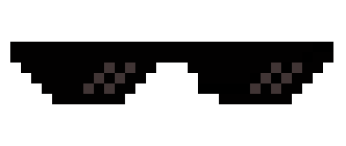 Pixel sluneční brýle PNG na průhledném pozadí