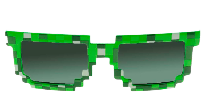 Pixel gafas de sol PNG en fondo transparente