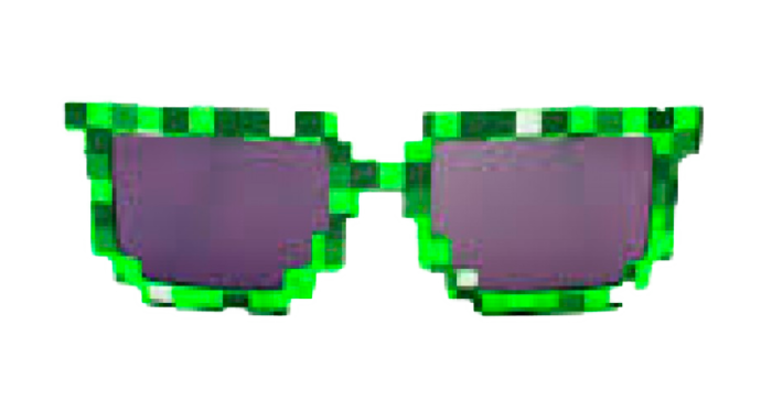 Пиксельные очки PNG на прозрачном фоне