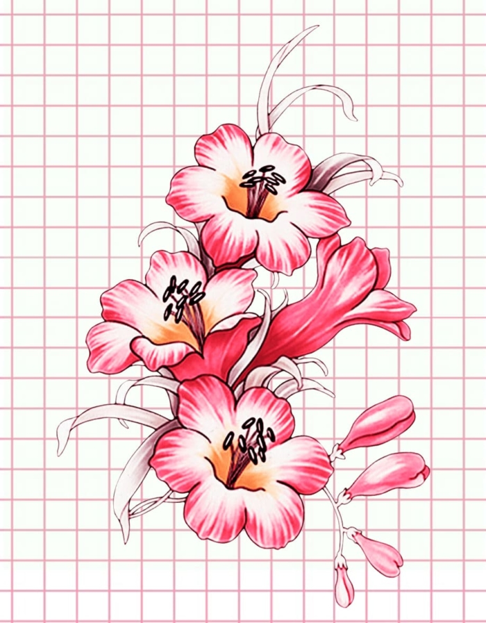 Lindos desenhos de flores - 200 imagens para esboçar