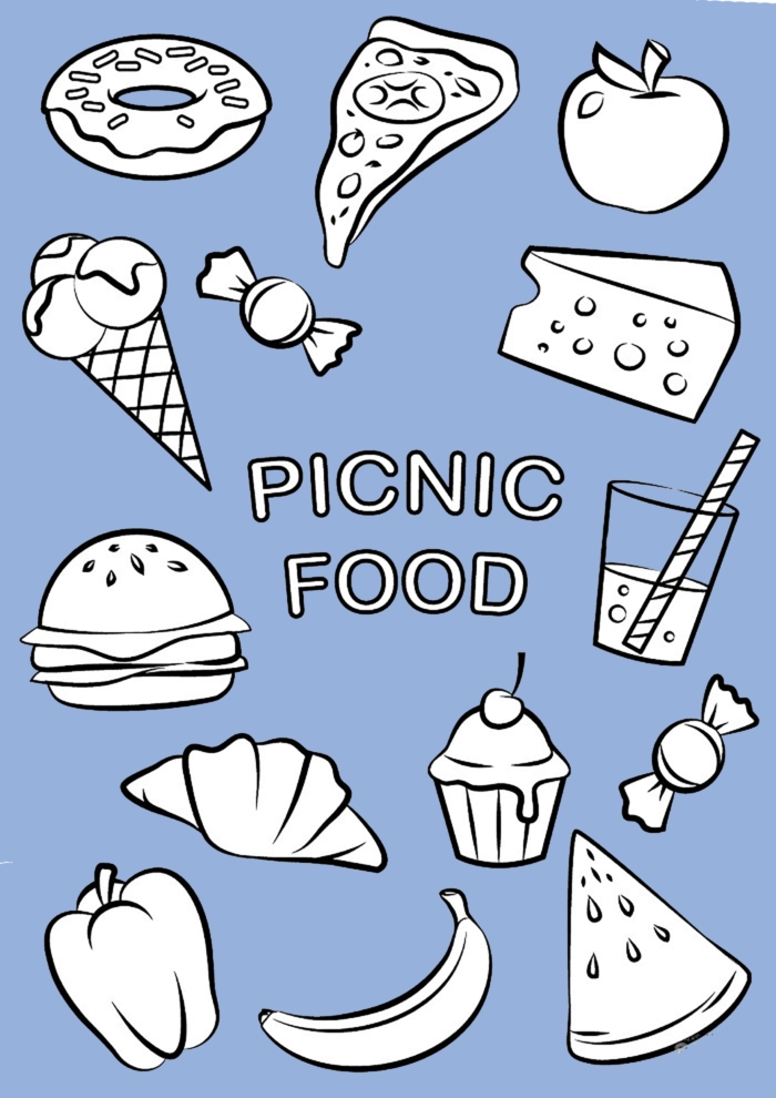 Desenhos de alimentos para esboços - 100 idéias de desenho