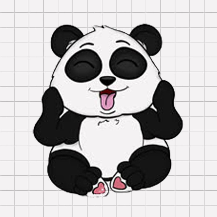 Панда картинки для срисовки - 100 идей для рисования
