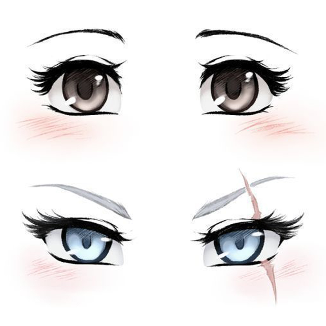 Olhos de anime para desenhar imagens e desenhos de graça