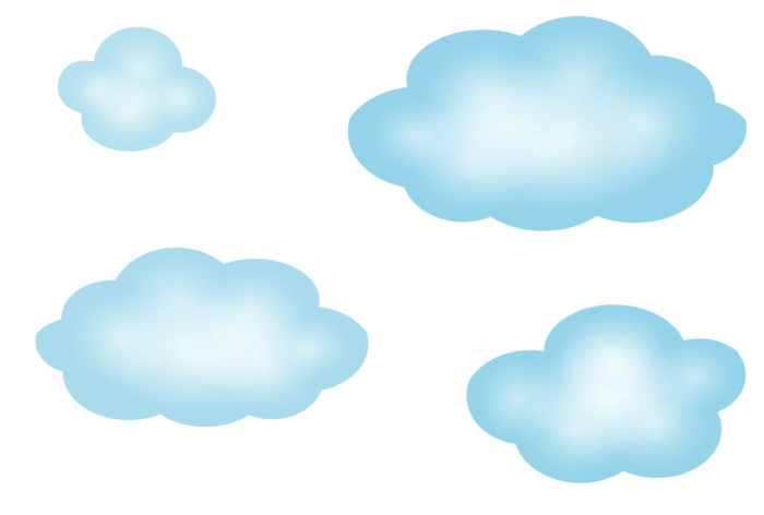 Nuvens em PNG em um fundo transparente