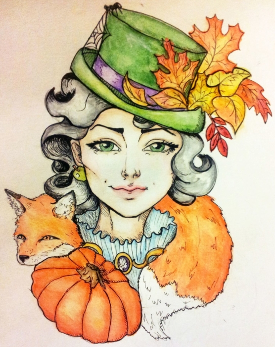Zdjęcia i rysunki jesieni do szkicowania