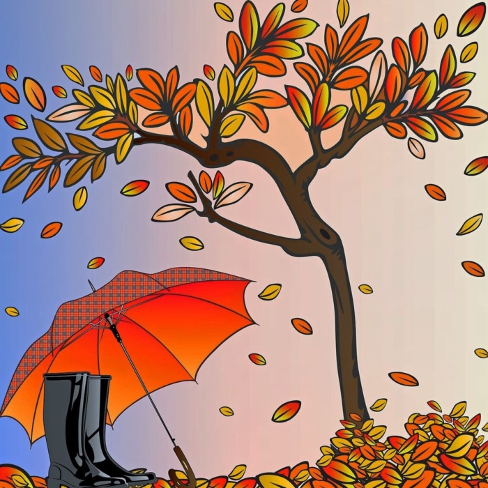 Autumn scenery drawing falling leaves vectors free download 98627 editable  ai eps svg cdr files