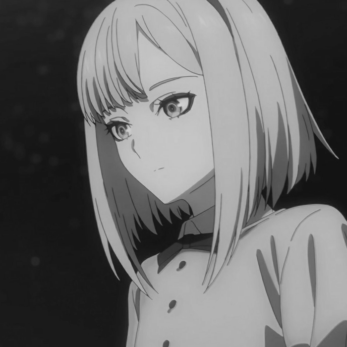 Szare zdjęcia profilowe anime