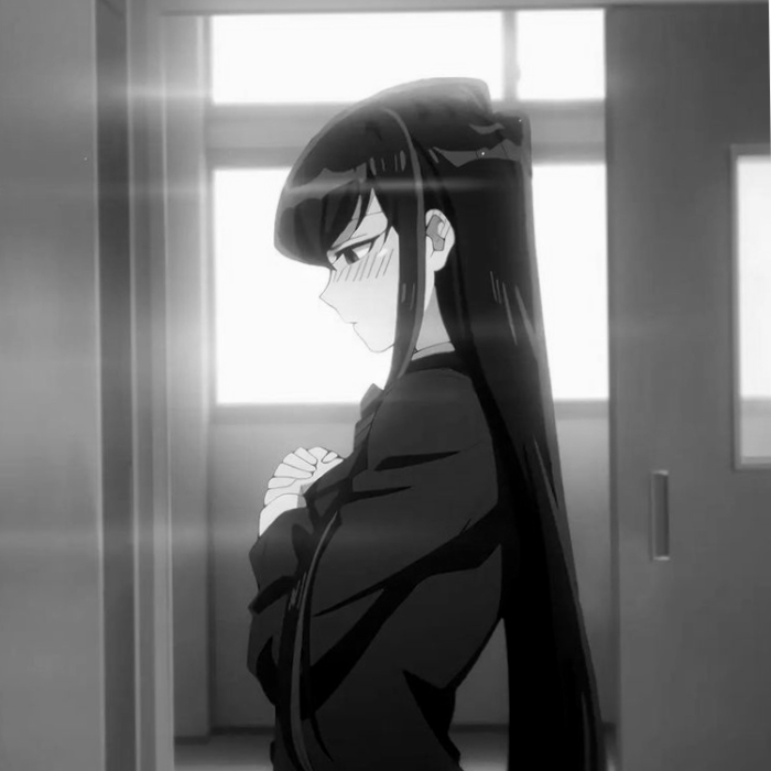 Šedé anime profilové obrázky