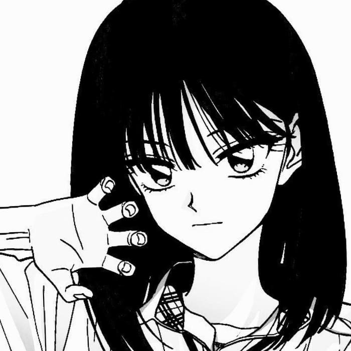 Manga zdjęcia profilowe - 100 czarno-białych awatarów
