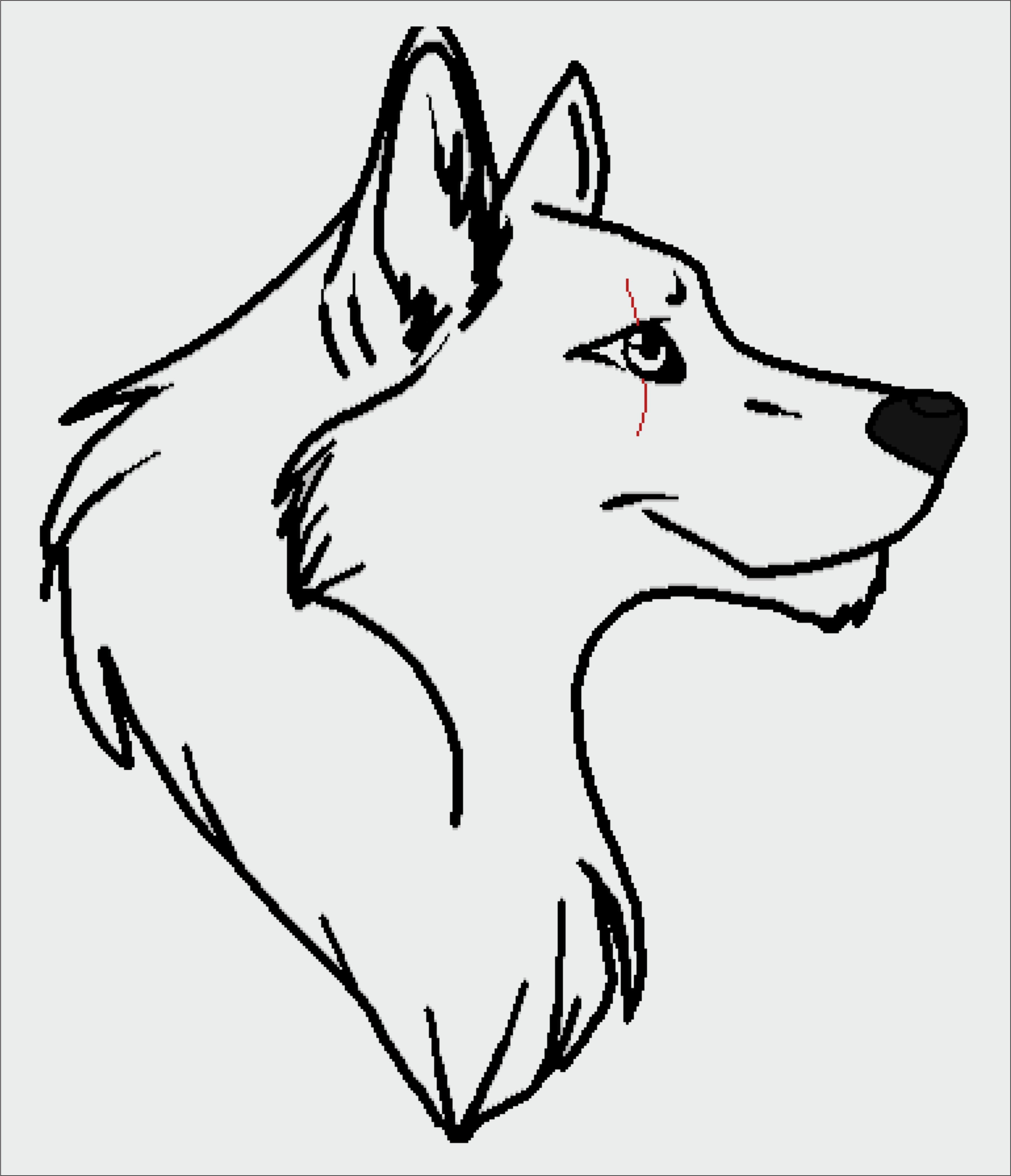 Рисунки для срисовки волк легко