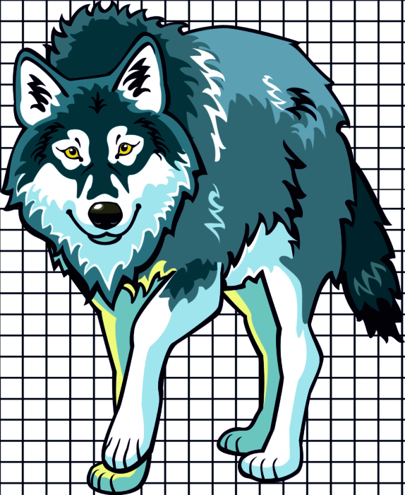 Images de loups à dessiner