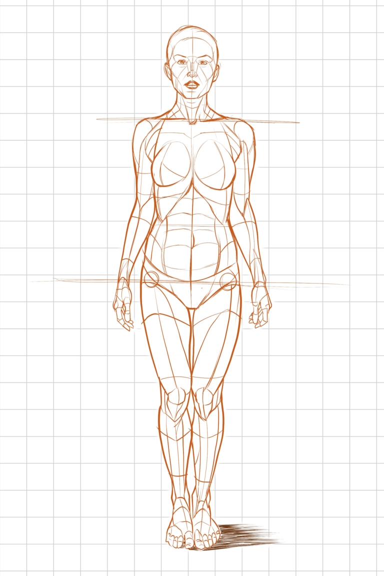 Как рисовать человека стоя