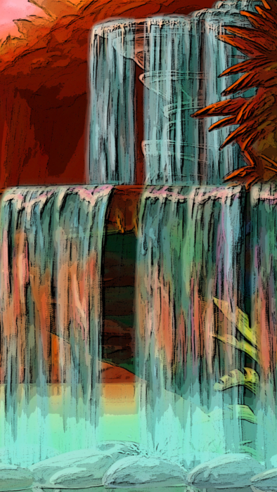 Papel de parede móvel em cachoeiras