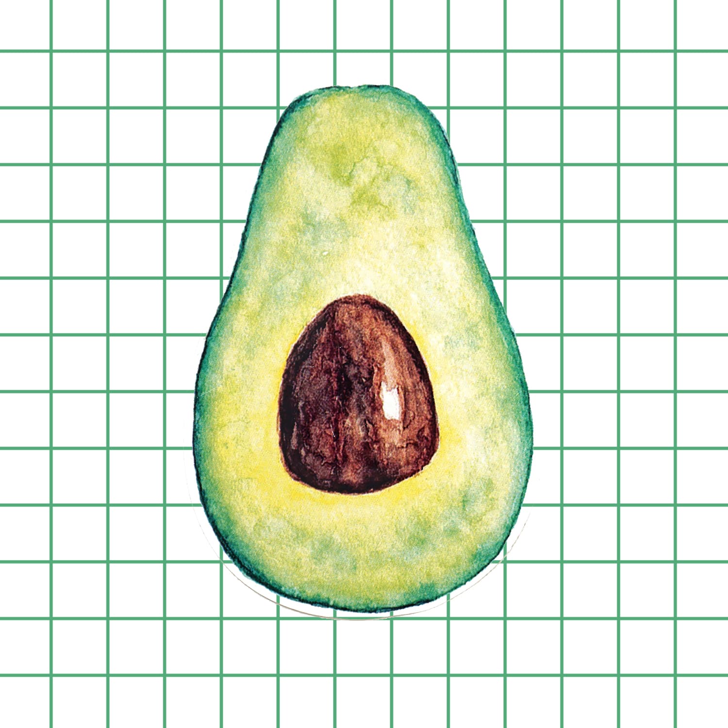 Рисунок авокадо для детей поэтапно